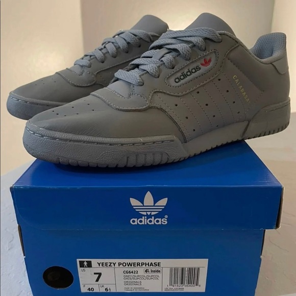 adidas gazelle silver green womens Shop Black Mens adidas Yeezy PowerPhase Lace Up Sneakers – Shoebacca main image 1